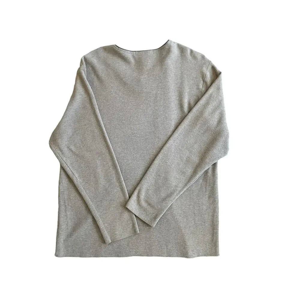 Banana Republic Mens 100% Cotton V-neck Long Sleeve Sweater Shirt Beige Size XL